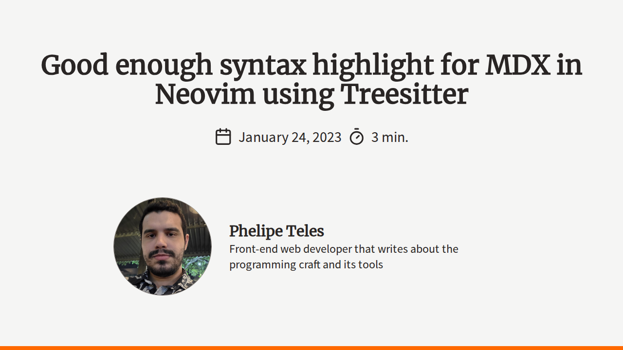 Good Enough Syntax Highlight For MDX In Neovim Using Treesitter Good Enough Syntax Highlight For MDX In Neovim Using Treesitter